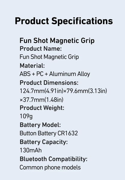 TELESIN Magnetic Camera Grip with Remote & Fill Light for Smartphones