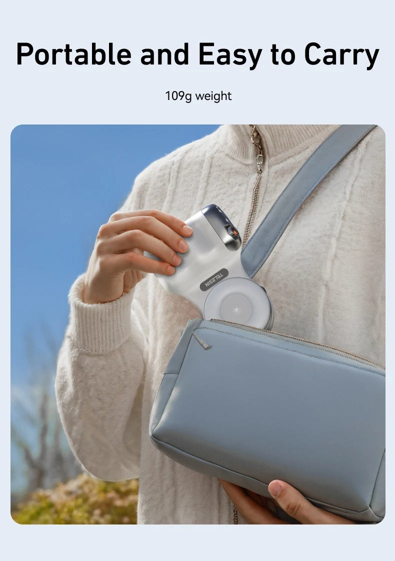 TELESIN Magnetic Camera Grip with Remote & Fill Light for Smartphones