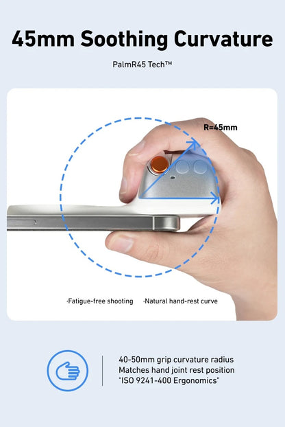 TELESIN Magnetic Camera Grip with Remote & Fill Light for Smartphones