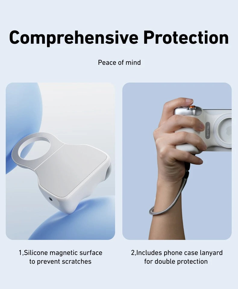 TELESIN Magnetic Camera Grip with Remote & Fill Light for Smartphones