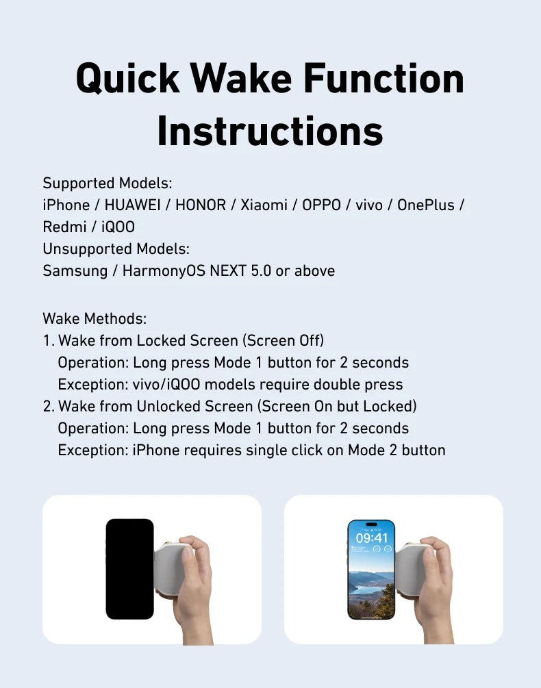 TELESIN Magnetic Camera Grip with Remote & Fill Light for Smartphones