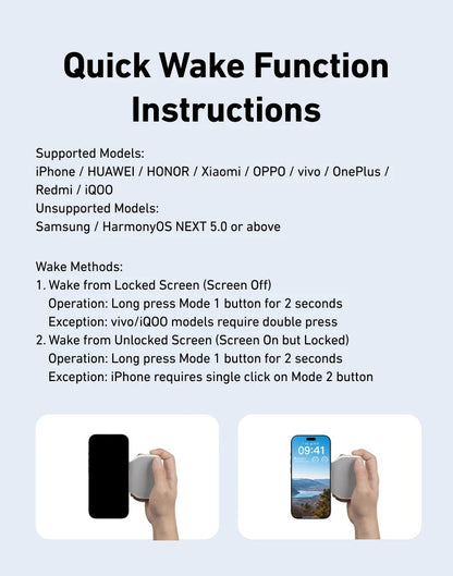 TELESIN Magnetic Camera Grip with Remote & Fill Light for Smartphones