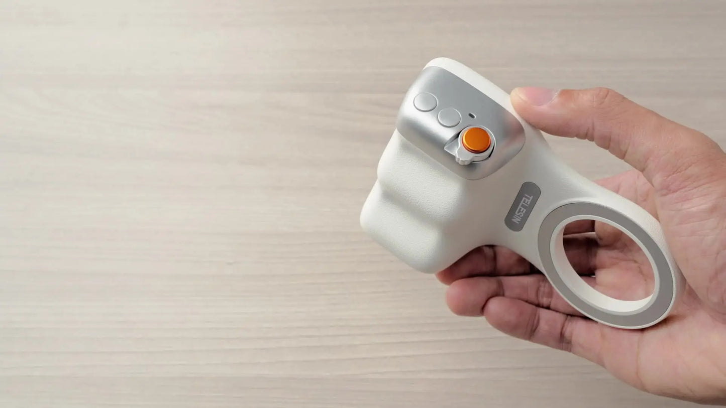 TELESIN Magnetic Camera Grip with Remote & Fill Light for Smartphones