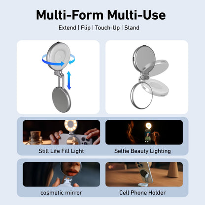 TELESIN Magnetic Camera Grip with Remote & Fill Light for Smartphones
