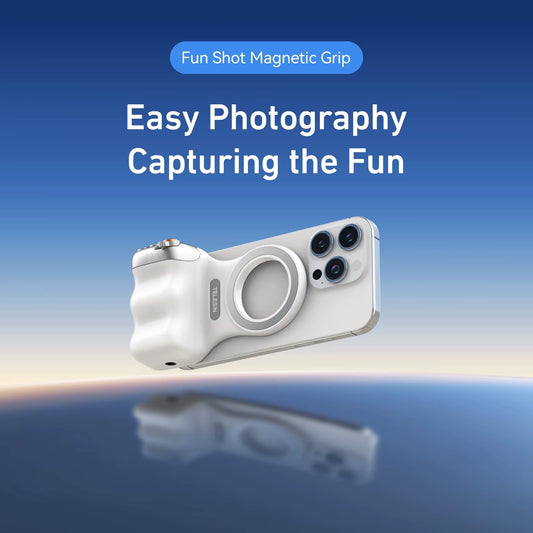 TELESIN Magnetic Camera Grip with Remote & Fill Light for Smartphones